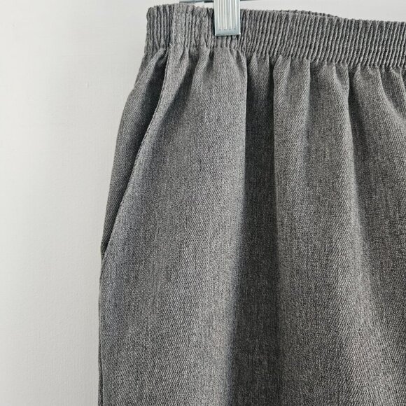 Alfred Dunner Elastic Waist Gray 16 Proportioned Dress Pants - Picture 3 of 7